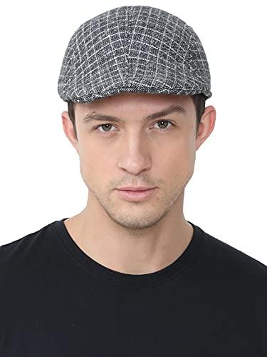 fabseasons men's polyester golf flat cap (mc82-grey-golfcap_grey_free size)