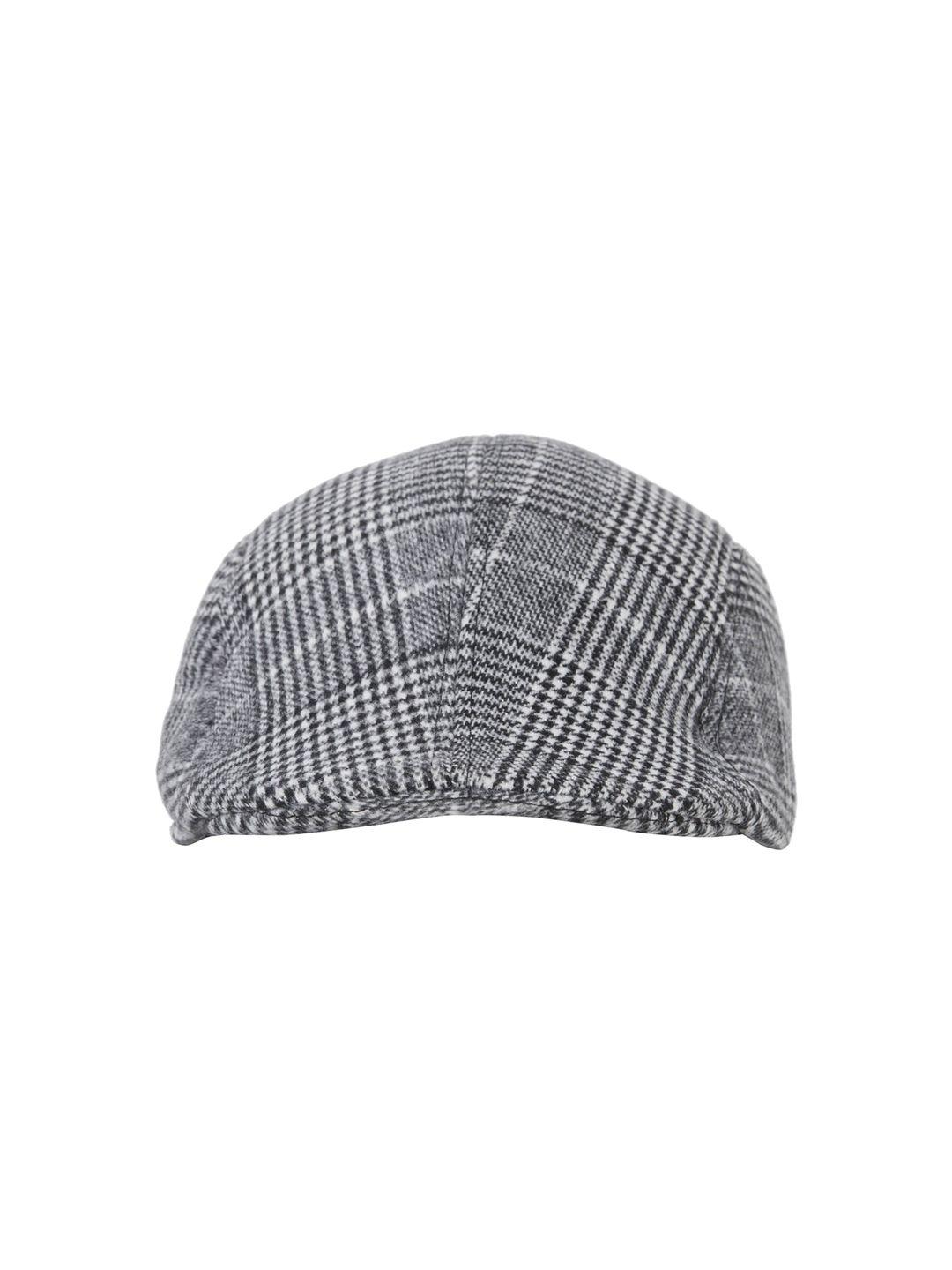 fabseasons men grey checked ascot cap