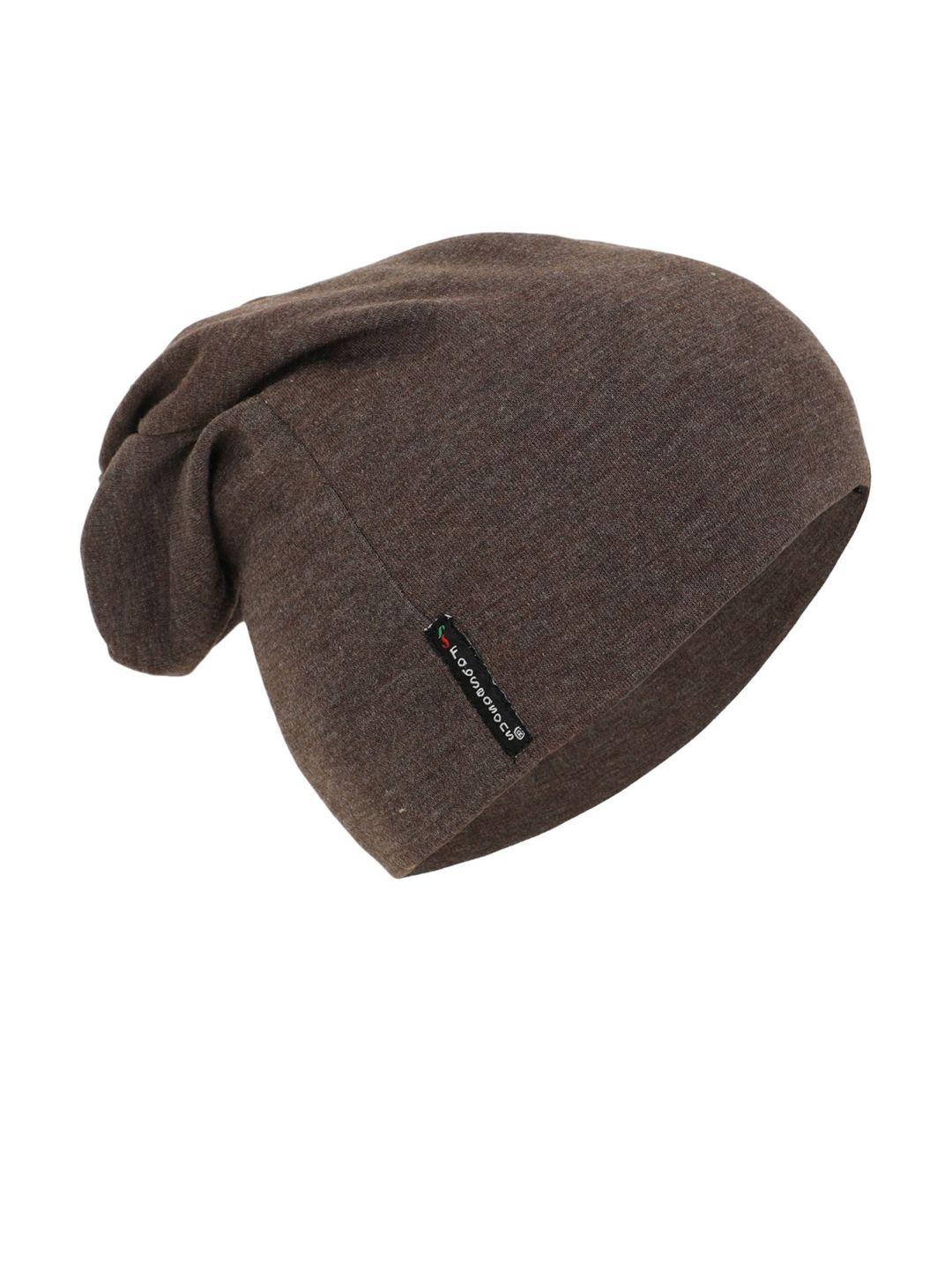 fabseasons unisex brown solid beanie