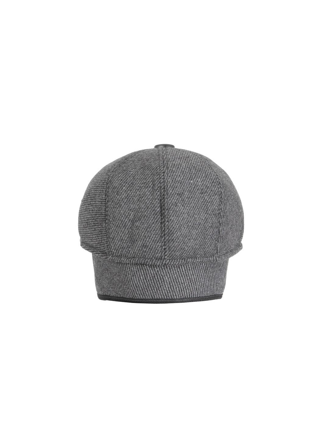 fabseasons unisex grey self design ascot cap