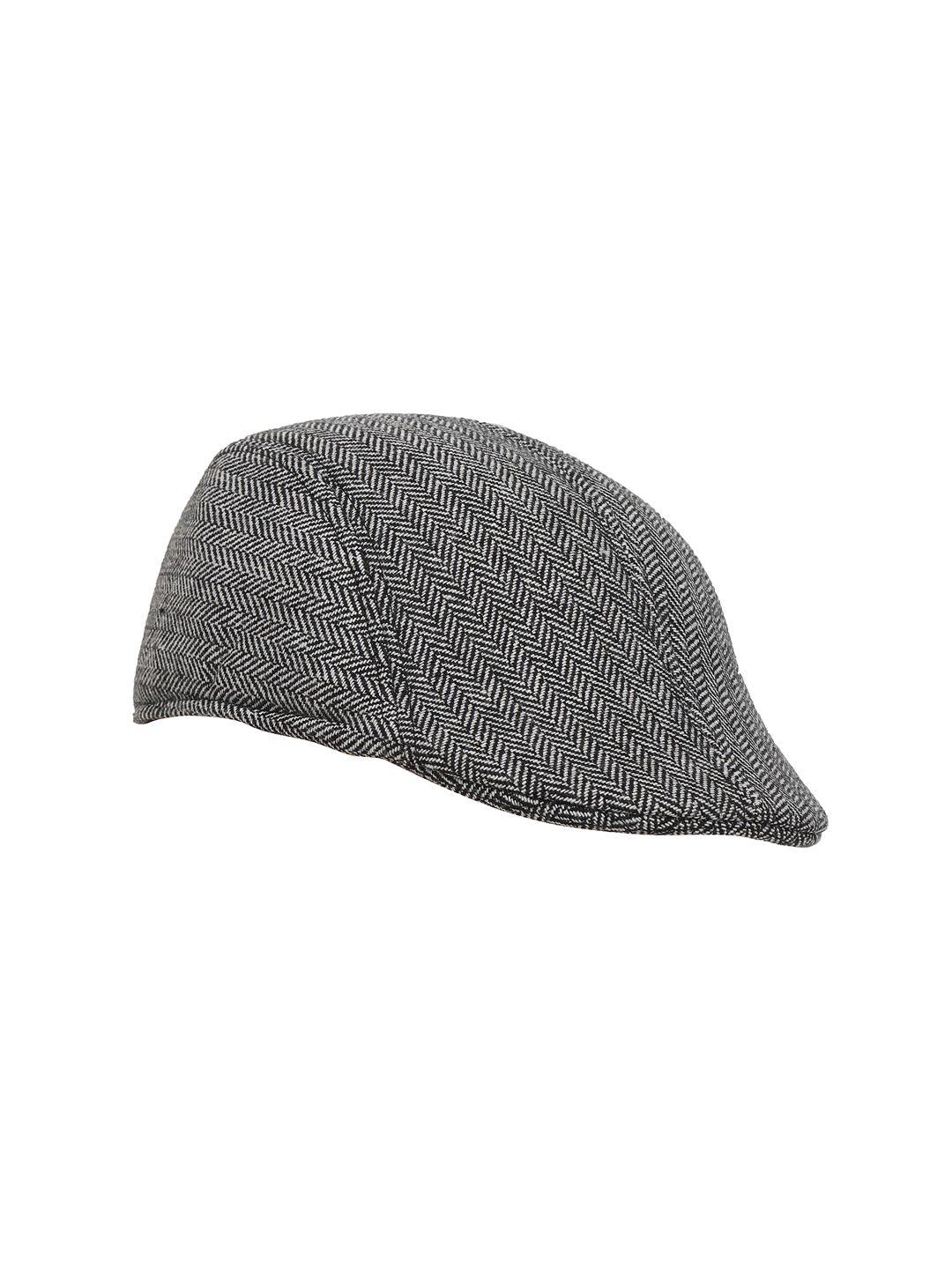 fabseasons unisex grey self design ascot cap