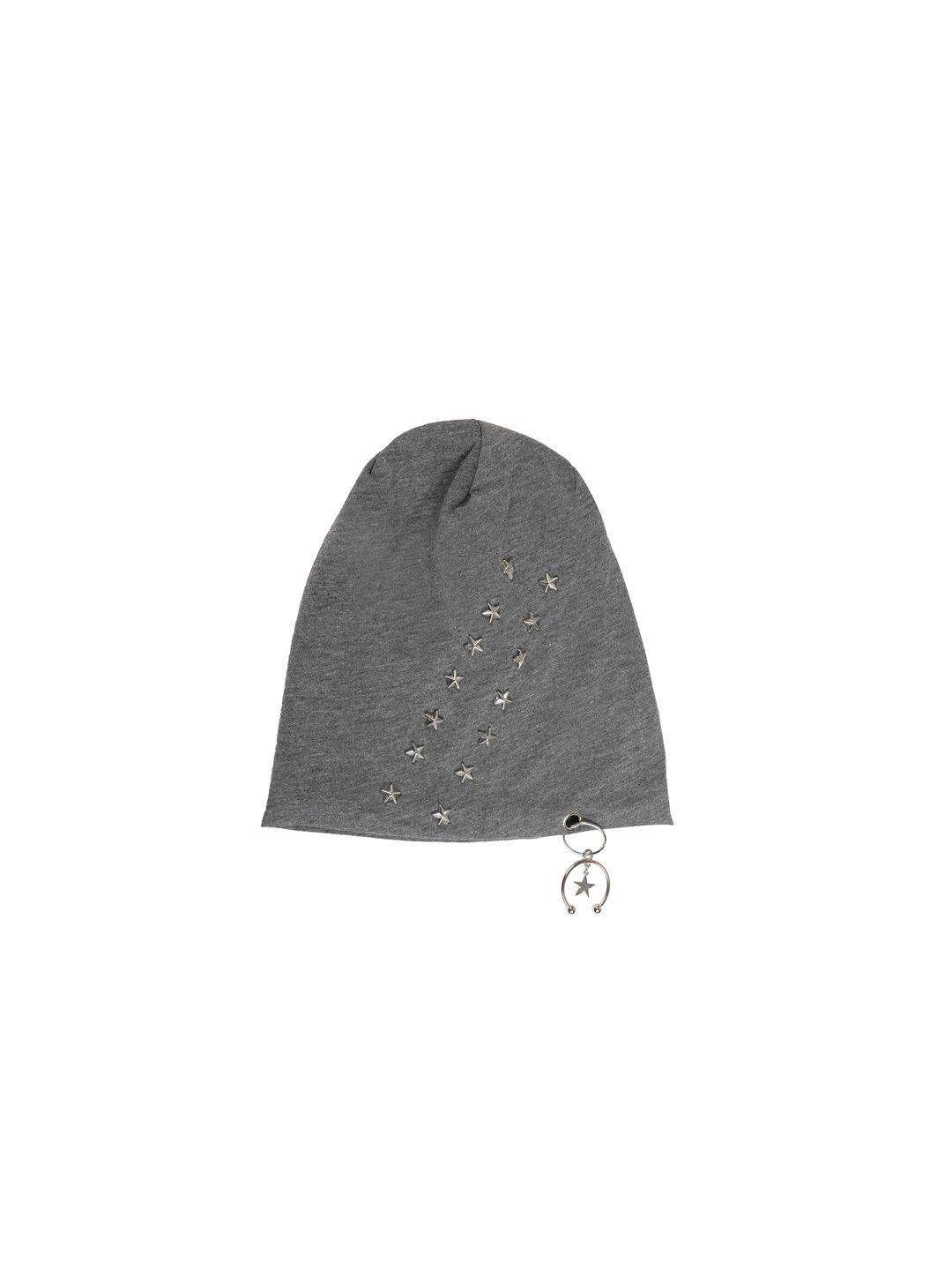 fabseasons unisex grey solid beanie