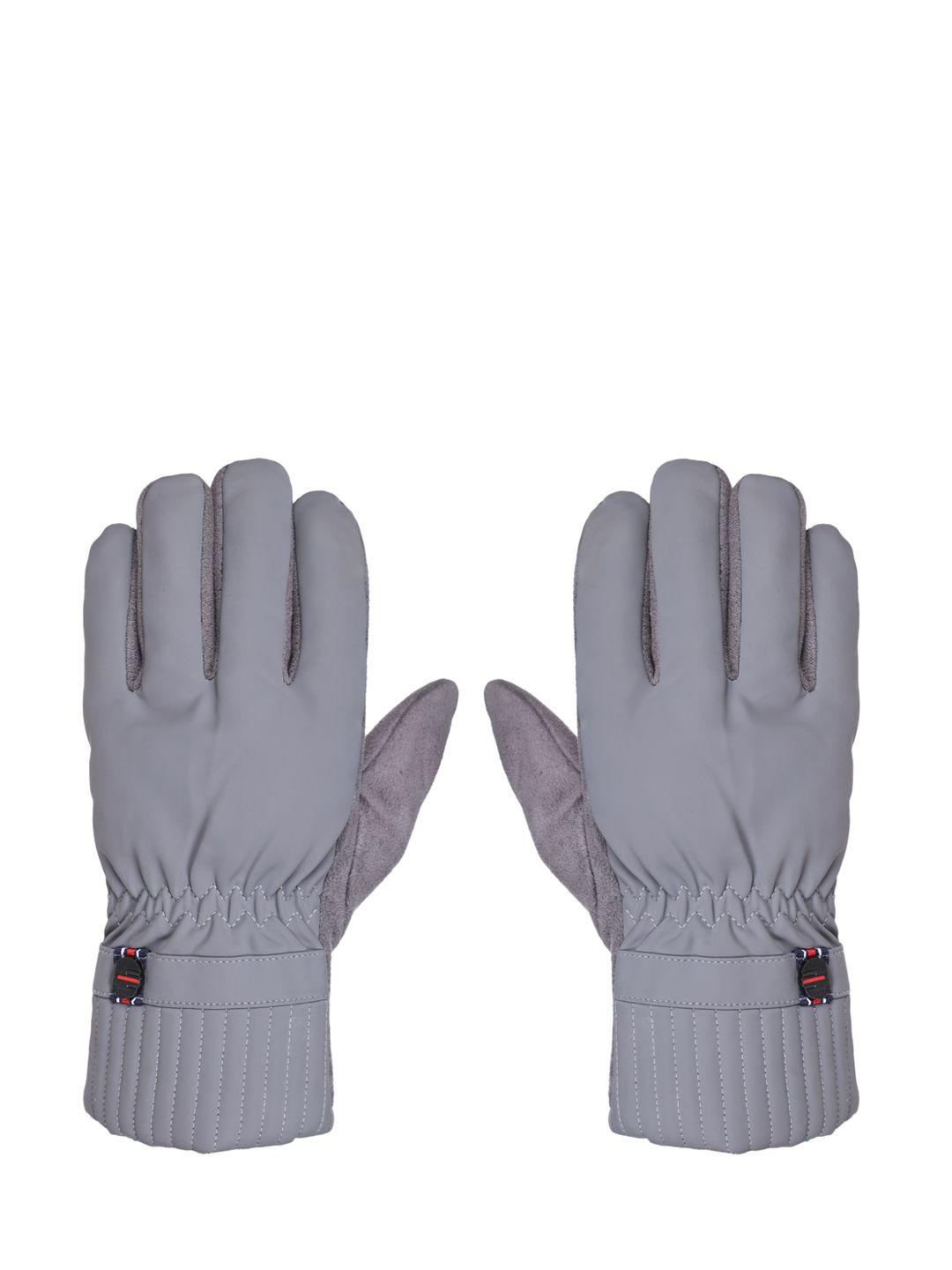 fabseasons unisex grey winter gloves