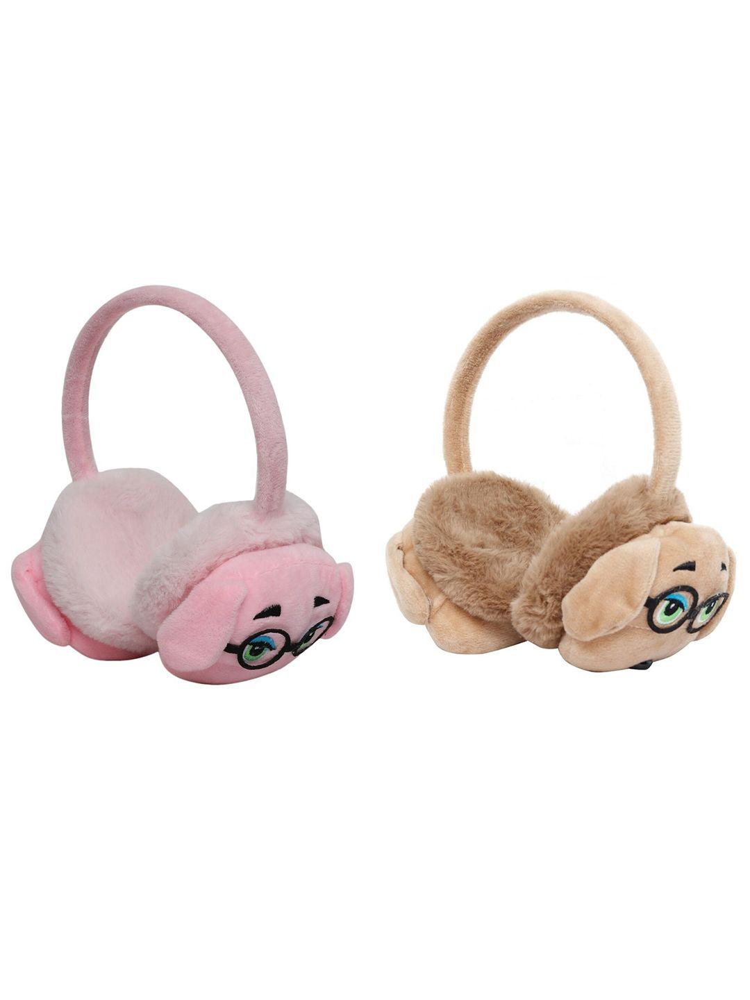 fabseasons unisex kids set of 2 fur hair accessory set