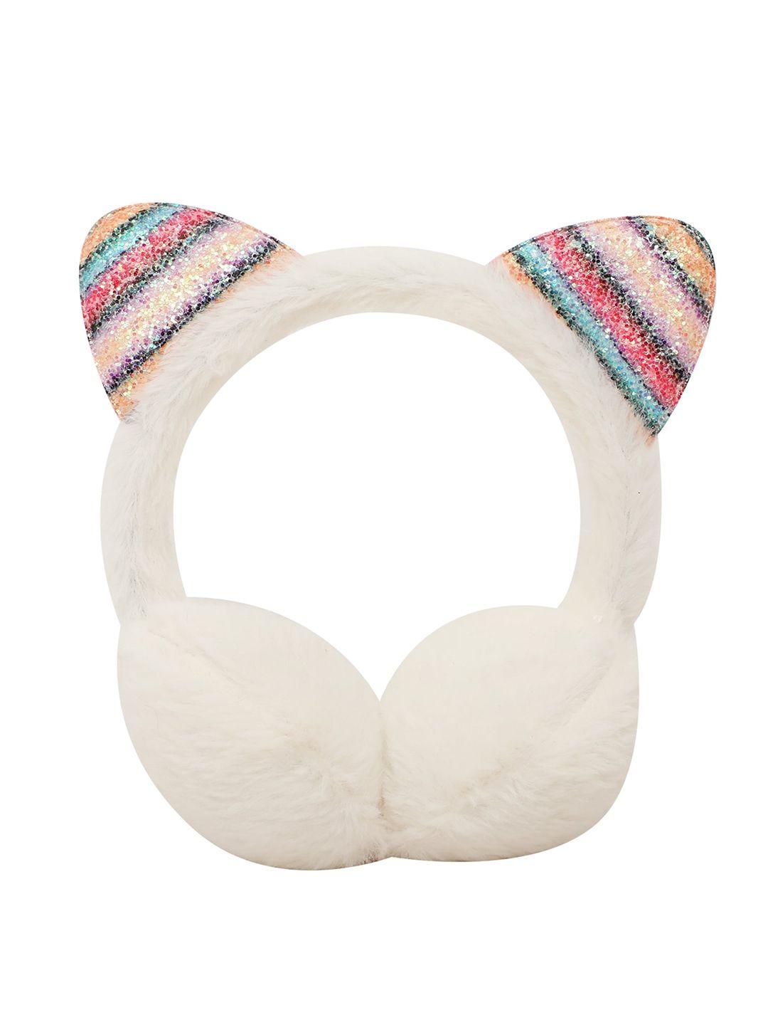 fabseasons unisex kids white & red embellished hairband