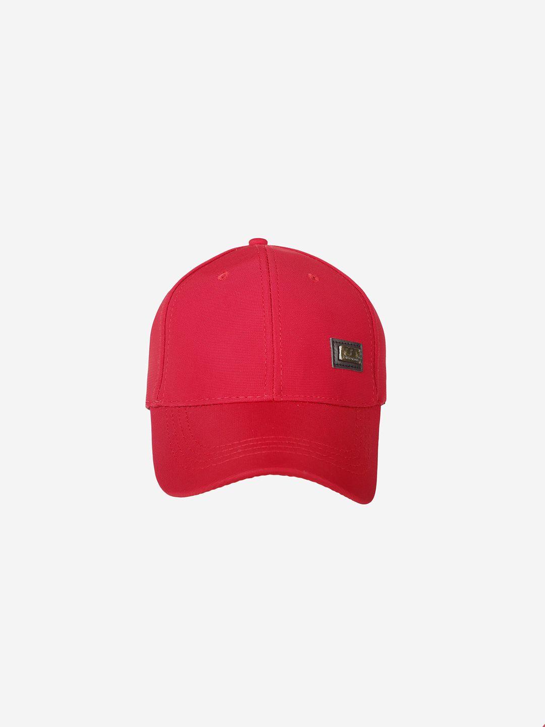 fabseasons unisex red solid baseball cap