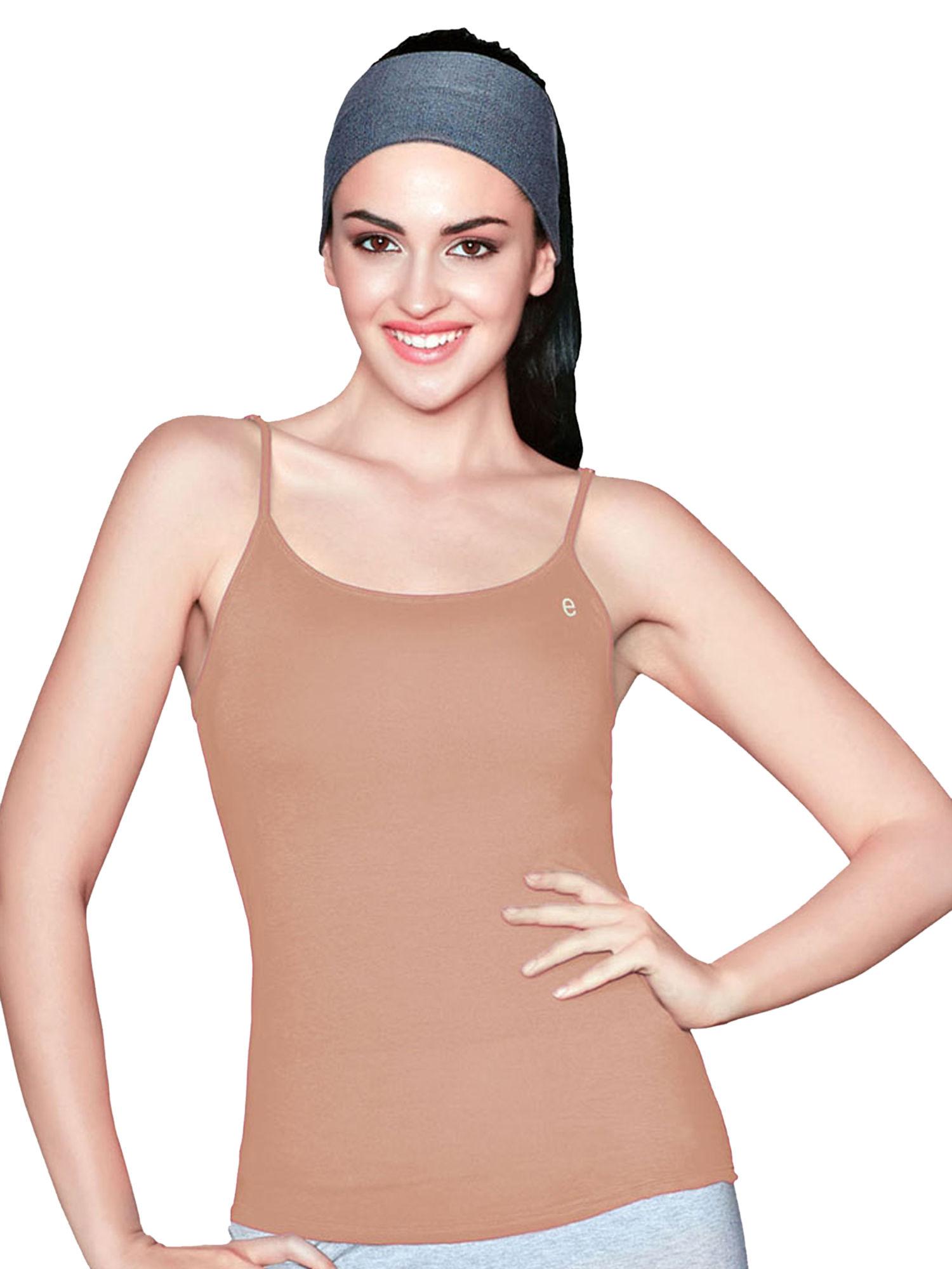 fabulous inners e001 stretch cotton camisole - skin