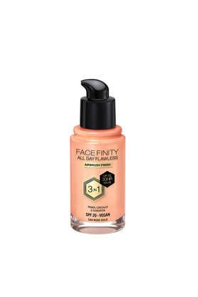 face finity all day flawless 3 in 1 foundation - rose gold