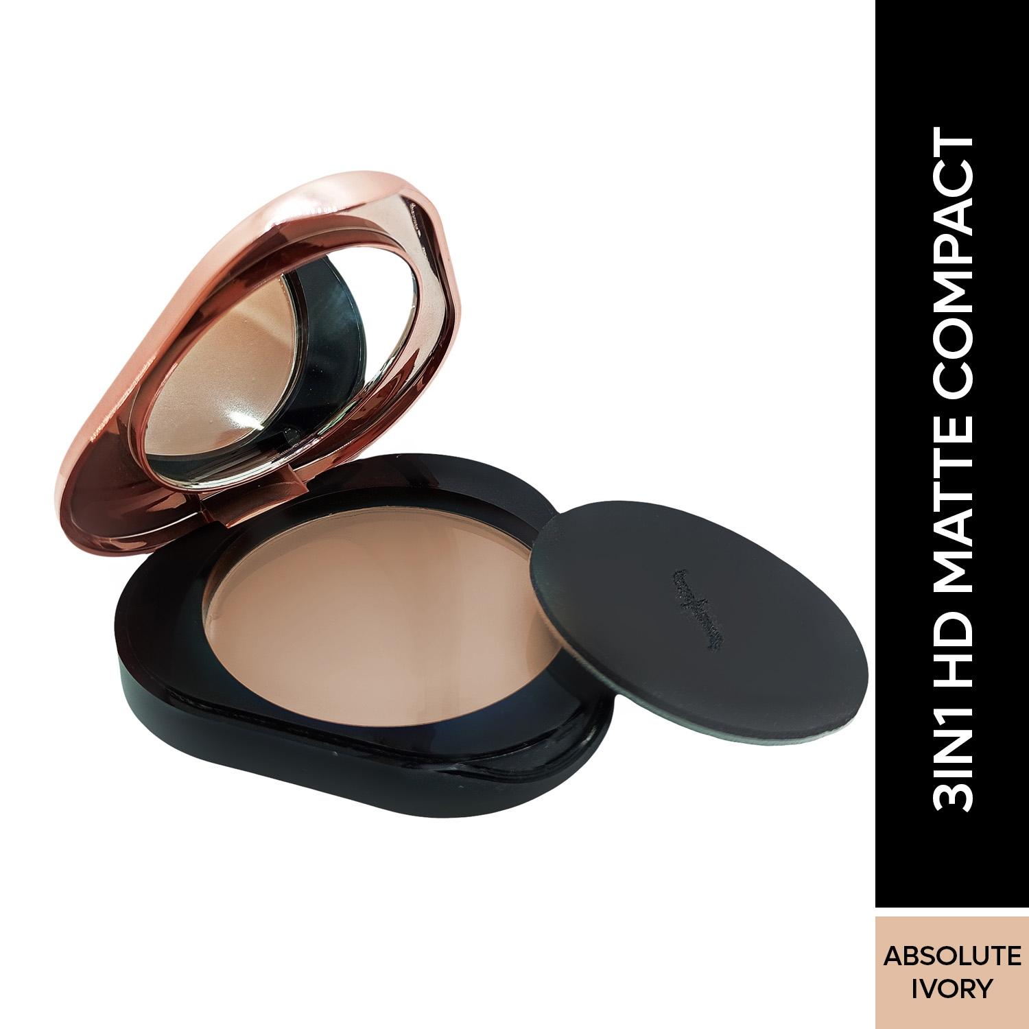 faces canada 3 in 1 hd matte compact + foundation + hydration - absolute ivory 01 (8g)