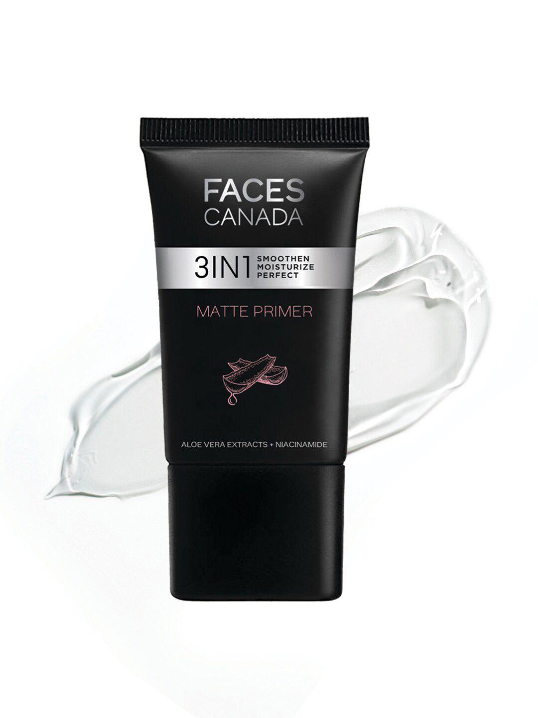 faces canada 3 in 1 matte face primer with aloe vera & niacinamide - 30g