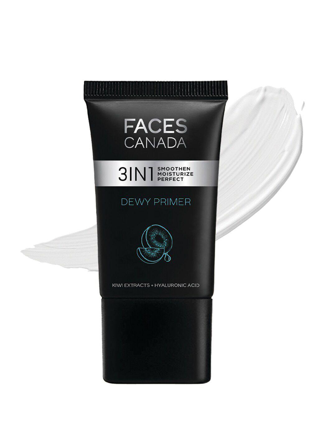 faces canada 3 in 1 smoothen moisture perfect dewy primer with hyaluronic acid - 30gm