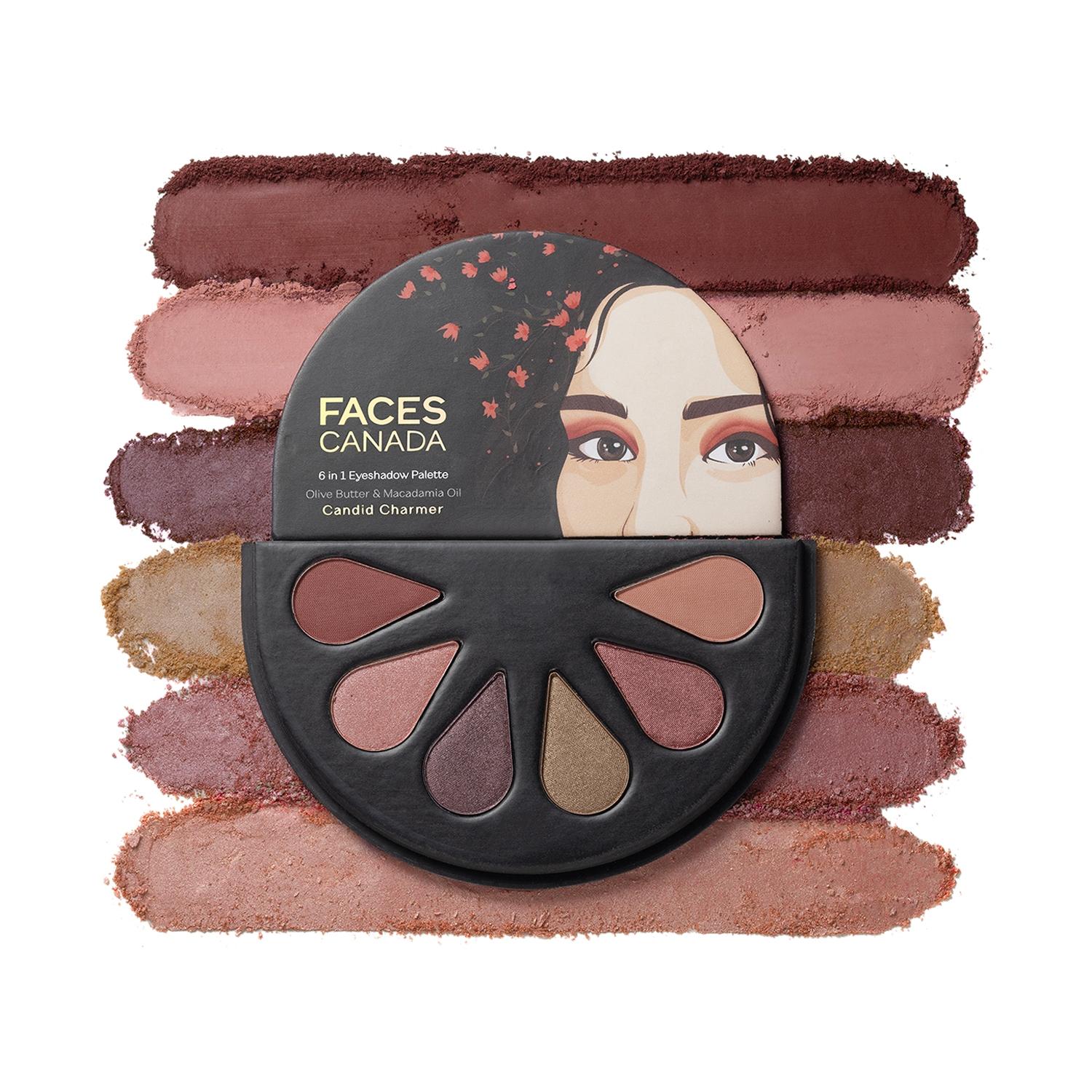 faces canada 6-in-1 eyeshadow palette - 02 candid charmer (6g)
