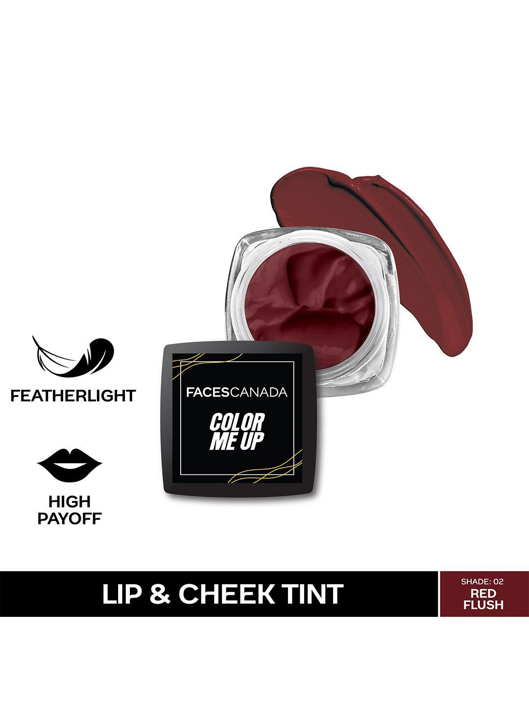 faces canada color me up featherlight & high payoff lip & cheek tint - red flush 02