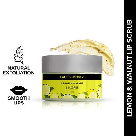 faces canada lemon & walnut lip scrub | instantly smooth lips |