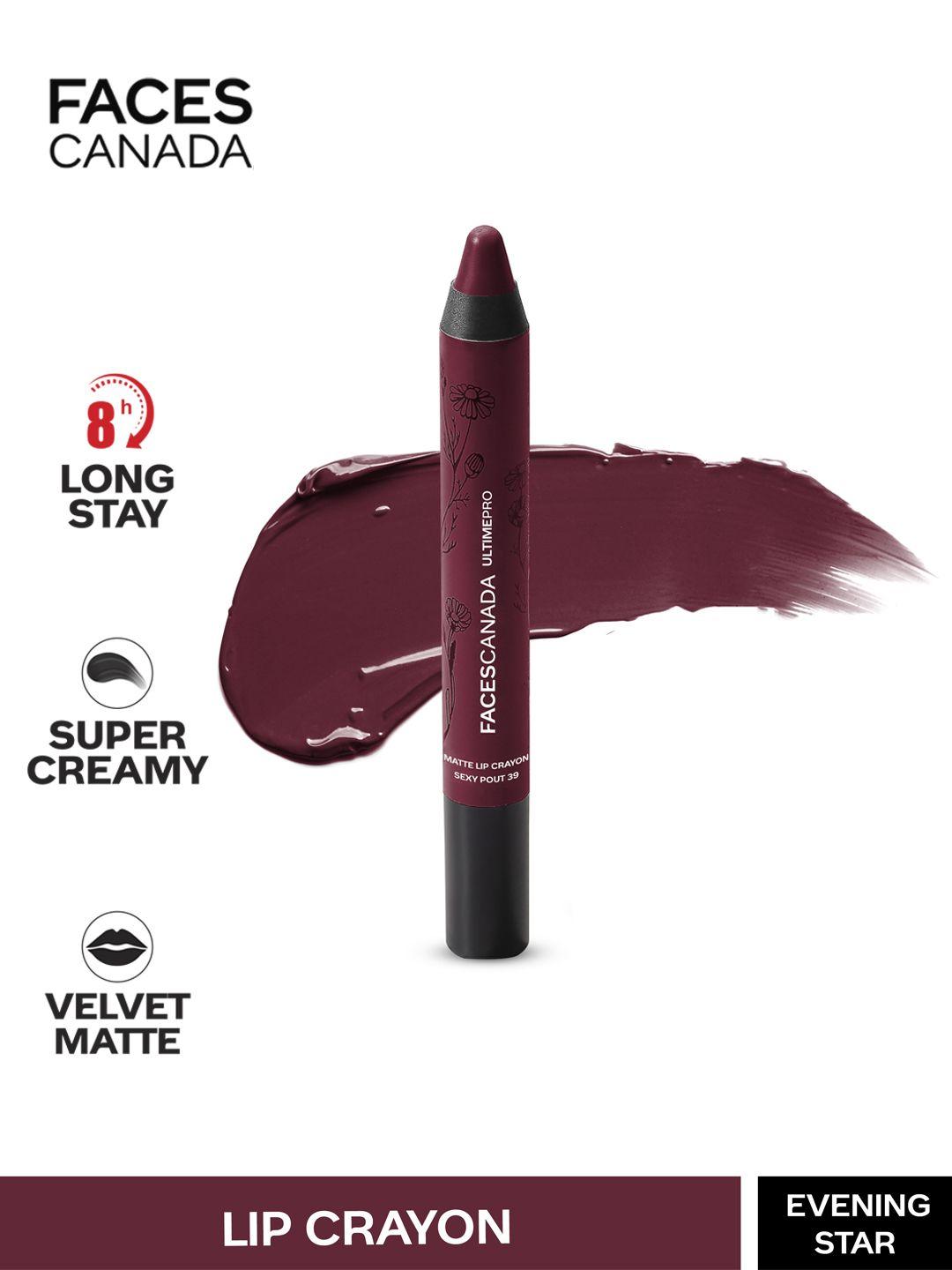 faces canada ultime pro matte lip crayon with cocoa butter & chamomile 2.8g - evening star 40