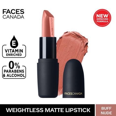faces canada 2 weightless matte lipsticks (buff nude 05, subtle mauve 10) (8 g)