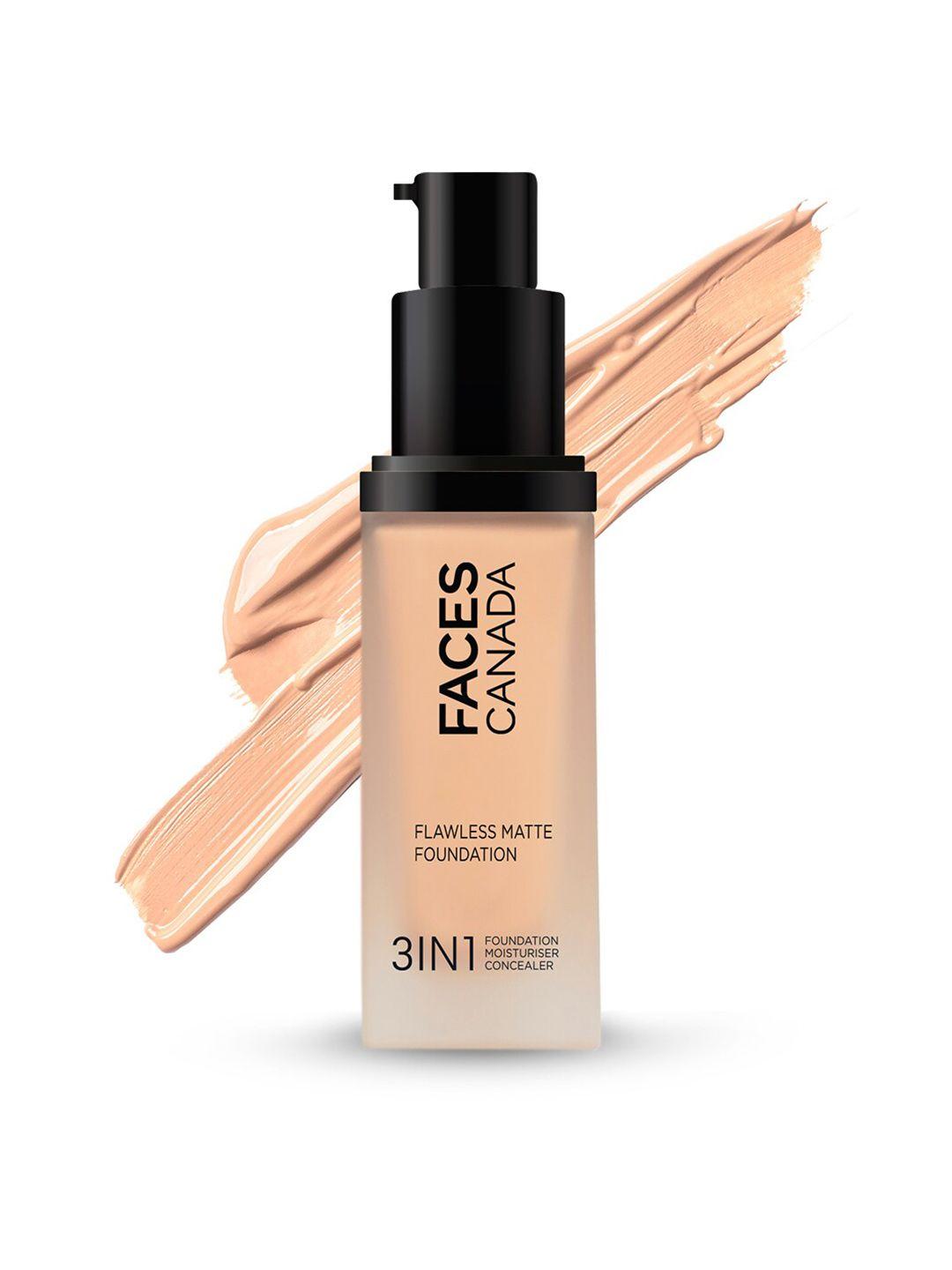 faces canada 3 in 1 flawless matte foundation 30ml - rose ivory 011