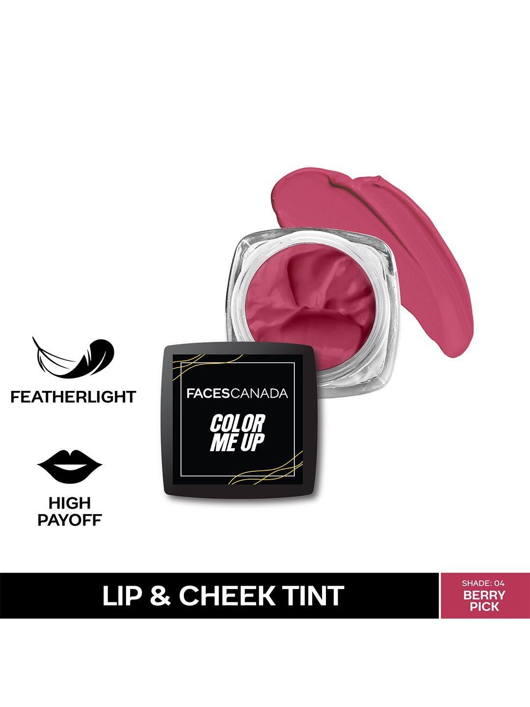 faces canada color me up featherlight & high payoff lip & cheek tint - berry pick 04