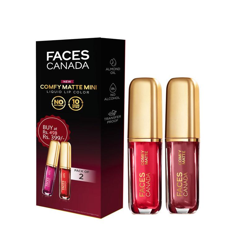 faces canada comfy matte mini liquid lipsticks combo