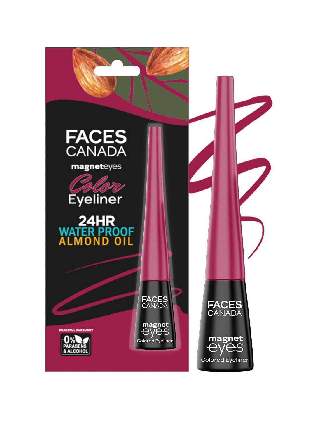faces canada magneteyes 24hr waterproof liquid colour eyeliner 4ml - graceful burgundy 05