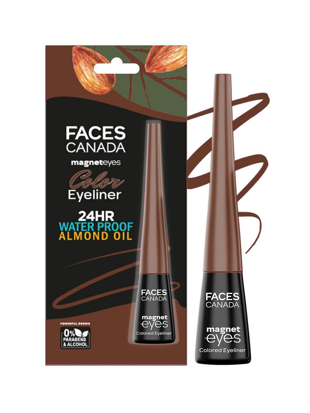 faces canada magneteyes 24hr waterproof liquid colour eyeliner 4ml - powerful brown 04