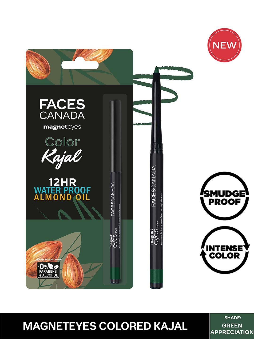 faces canada magneteyes waterproof color kajal - green appreciation 02