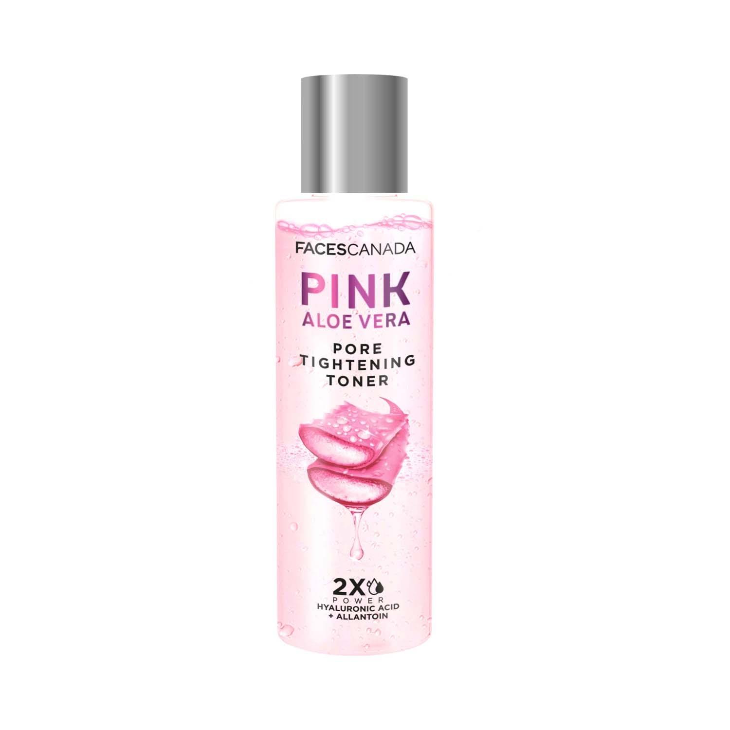 faces canada pink aloe vera pore tightening toner (100ml)