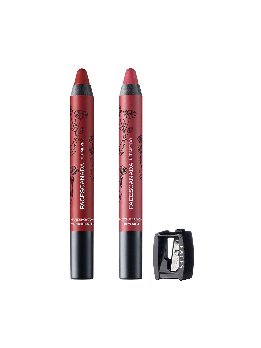 faces canada set of 2 lip crayon midnight rose & put me on
