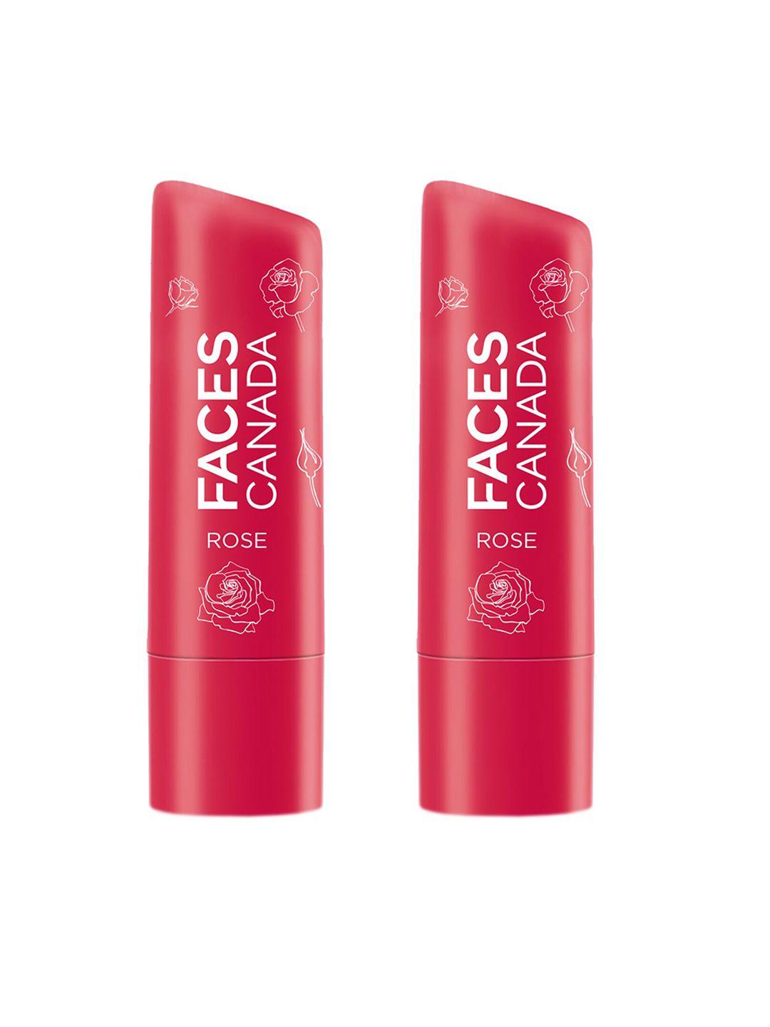 faces canada set of 2 vitamin c color lip balm with 12hr moisture & spf15 - rose petal
