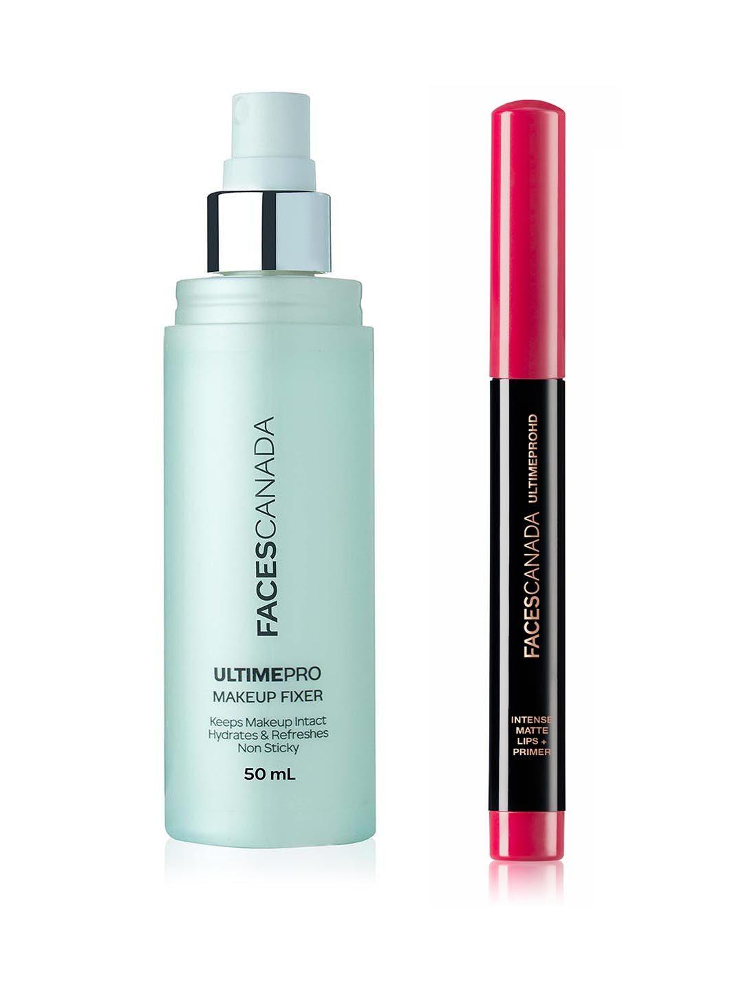 faces canada ultimepro hd intense lipstick- dash of pink 1.4g+ultime pro makeup fixer 50ml