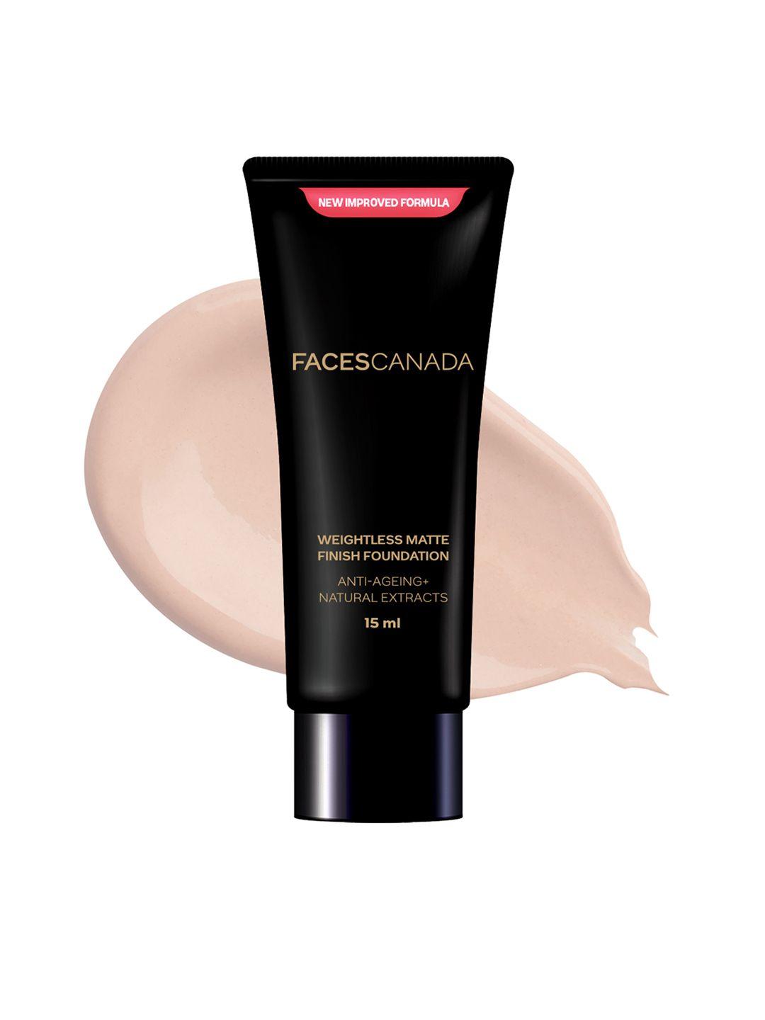 faces canada weightless matte finish anti-ageing foundation 15 ml - rose ivory 01