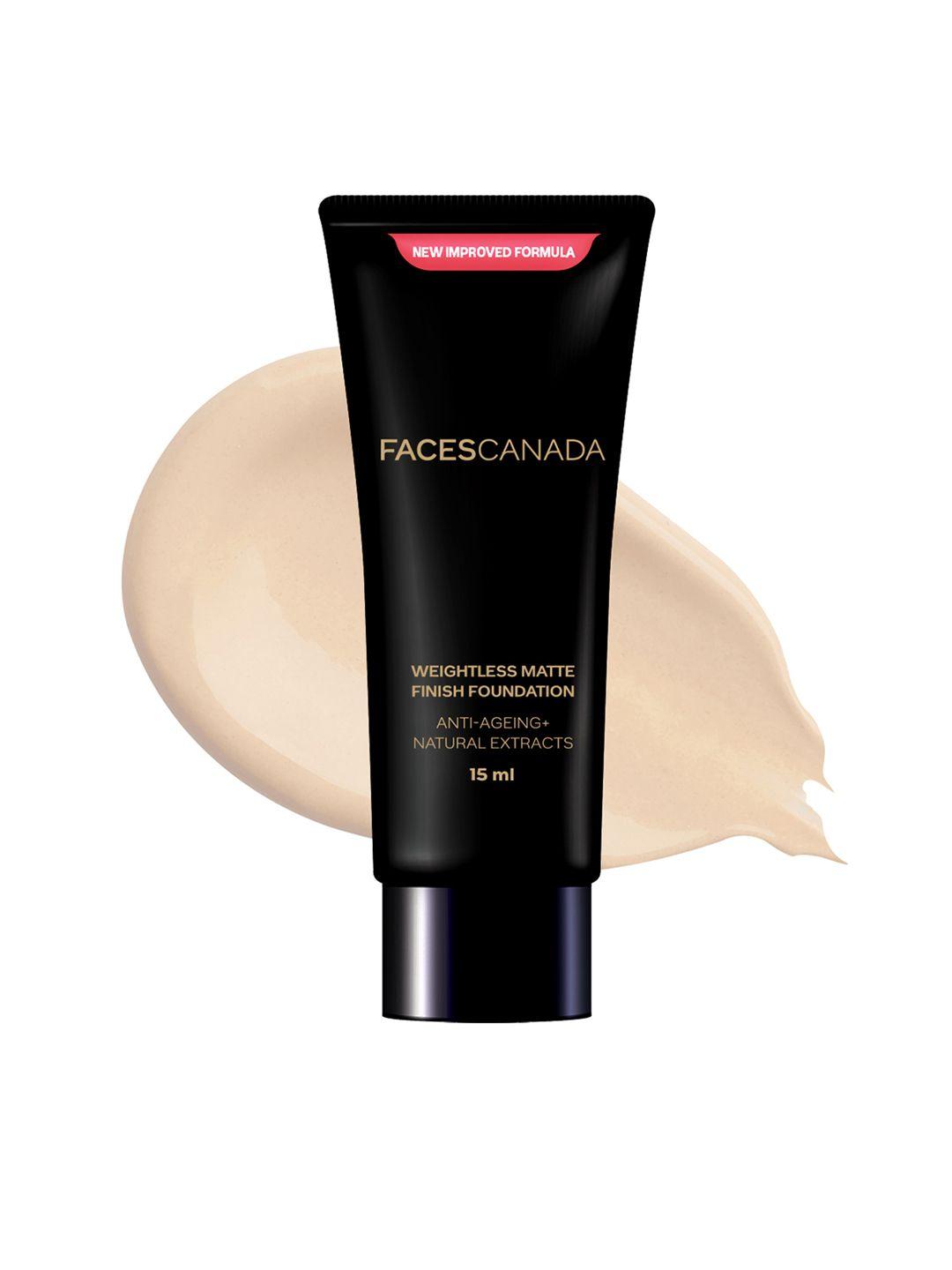 faces canada weightless matte foundation with grape extracts & shea butter 18ml - ivory 01