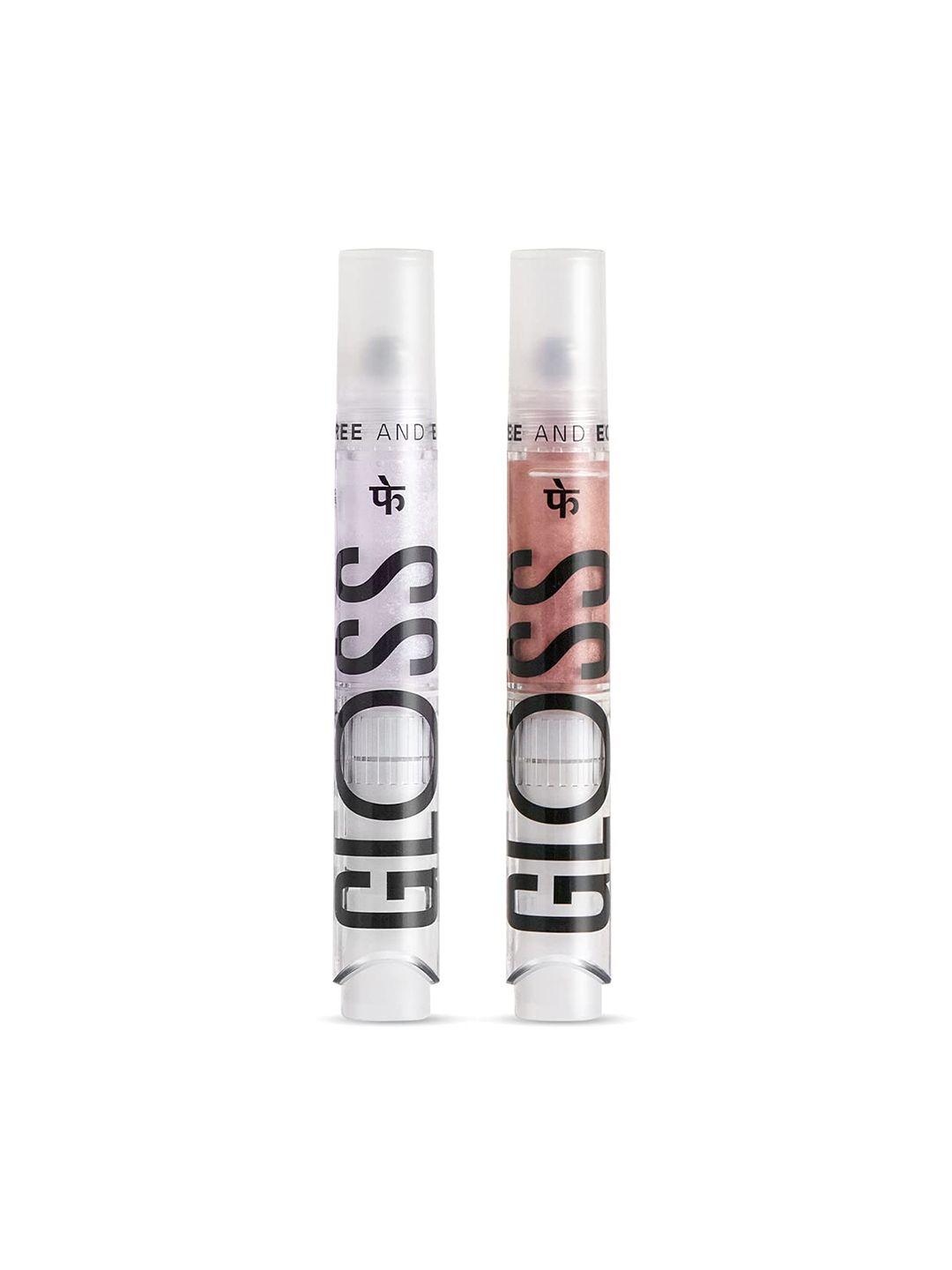 fae beauty set of 2 high-shine glaws lip gloss 6ml each - emerging & transforming