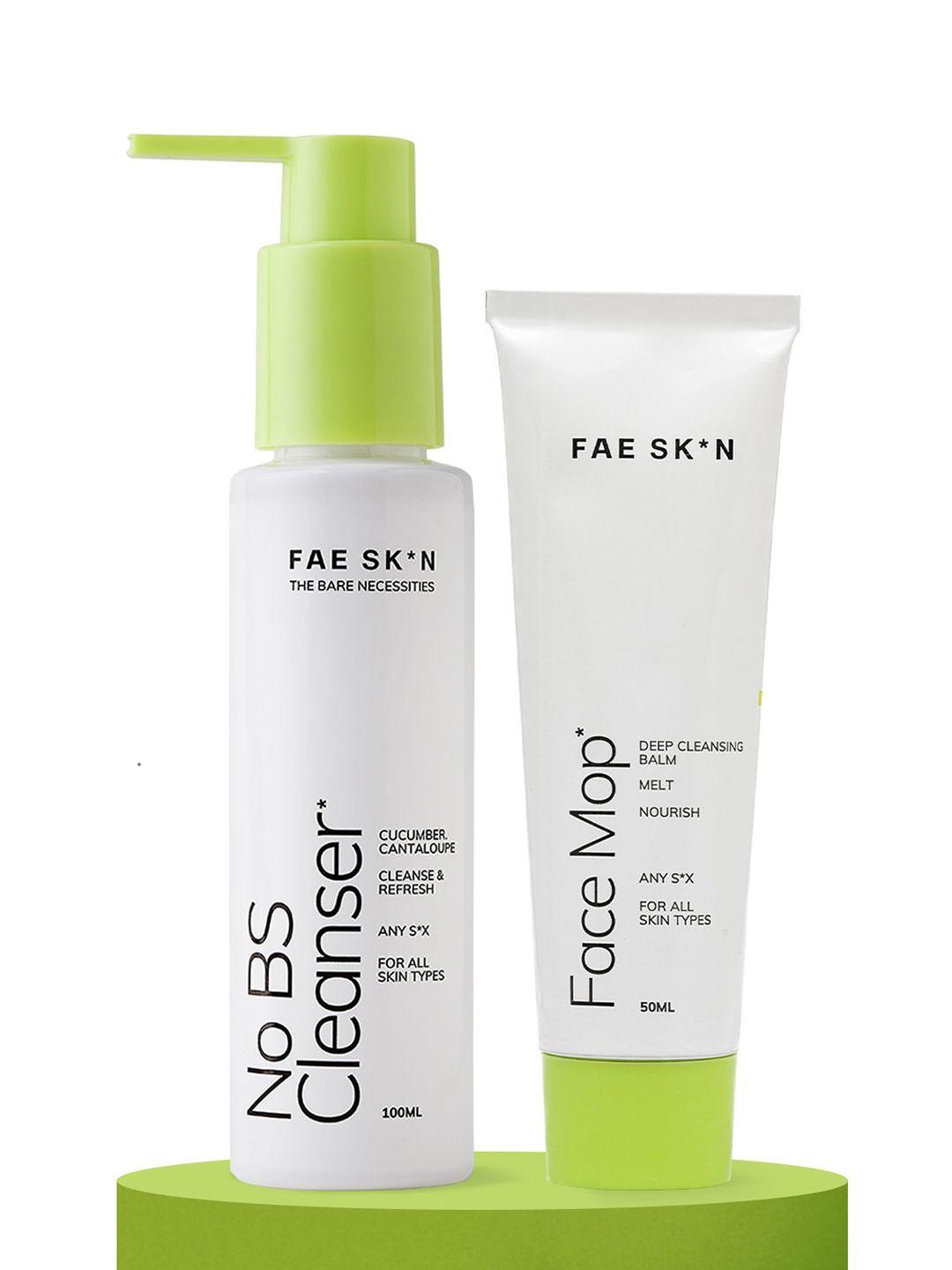 fae beauty set of no bs cleanser 100 ml + face mop cleansing balm 50 ml