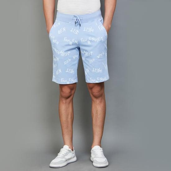 fahrenheit men printed elasticated casual shorts