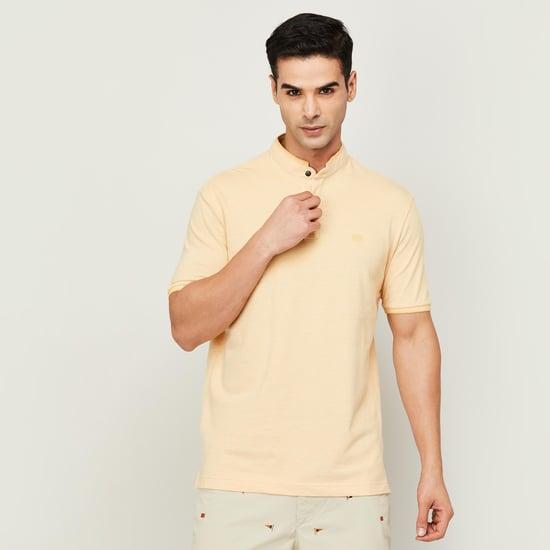 fahrenheit men solid regular fit t-shirt