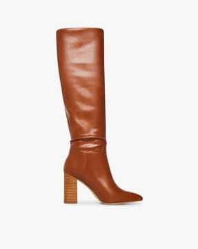 fairfield chunky heeled knee-length boots
