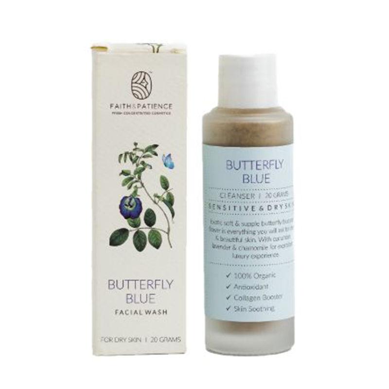 faith & patience butterfly blue - face wash (dry & sensitive skin)