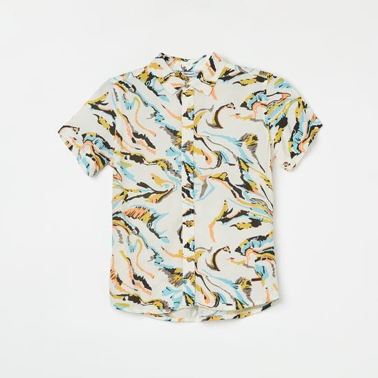 fame forever boys printed casual shirt
