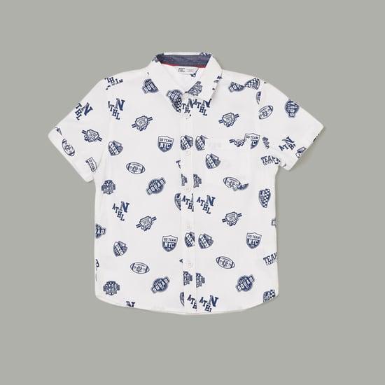 fame forever boys printed half sleeves casual shirt