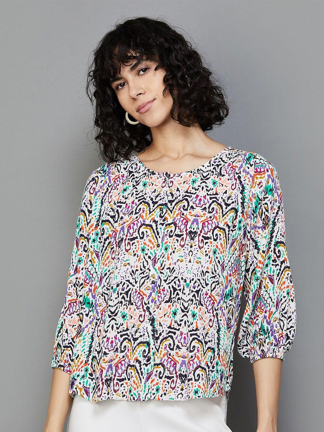 fame forever by lifestyle abstract printed regular top