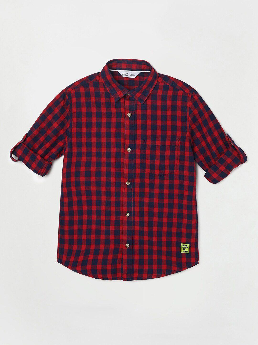 fame forever by lifestyle boys buffalo checks checked pure cotton casual shirt
