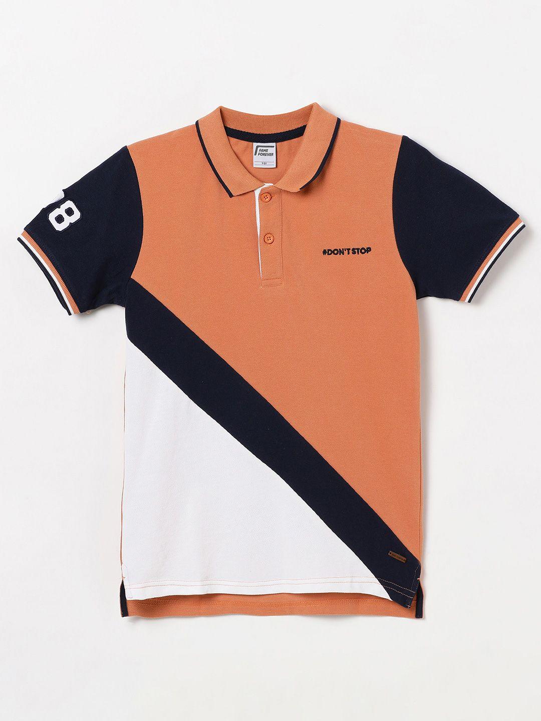 fame-forever-by-lifestyle-boys-colourblocked-polo-collar-pure-cotton-t-shirt