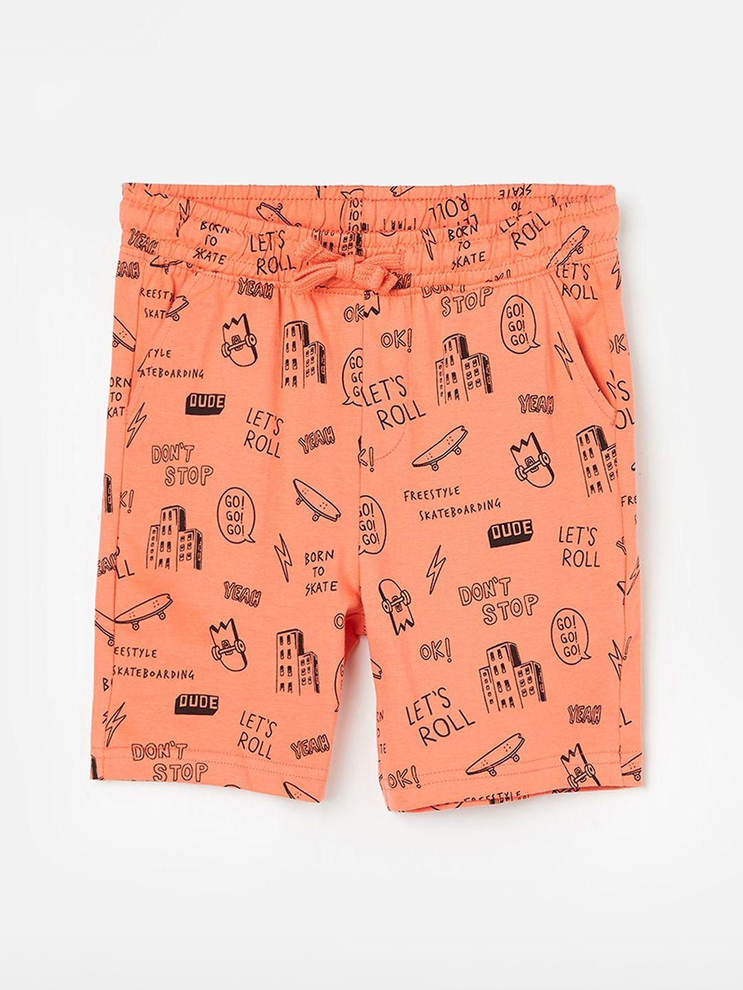 fame forever by lifestyle boys conversational printed cotton regular shorts
