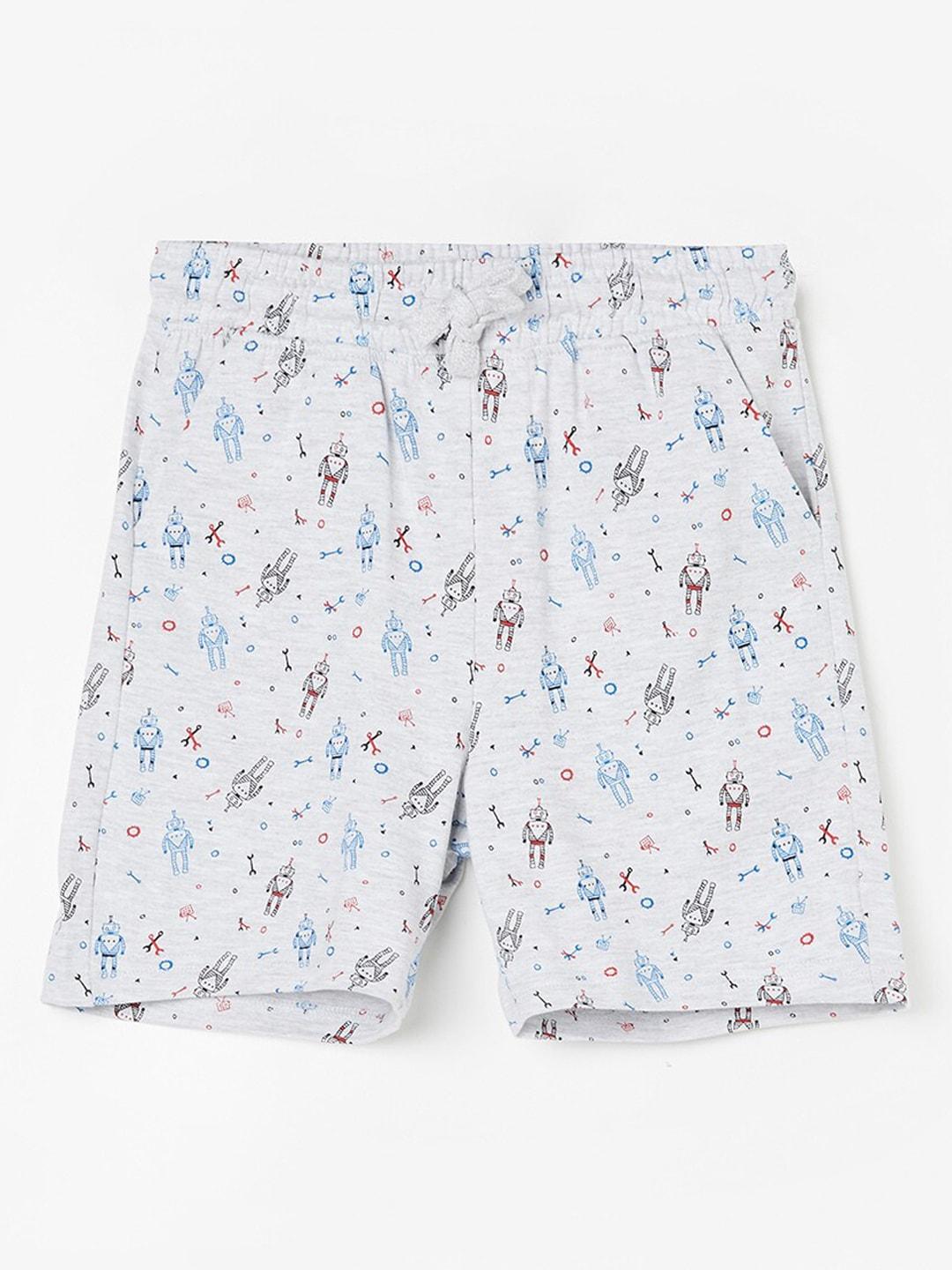 fame forever by lifestyle boys conversational printed cotton shorts