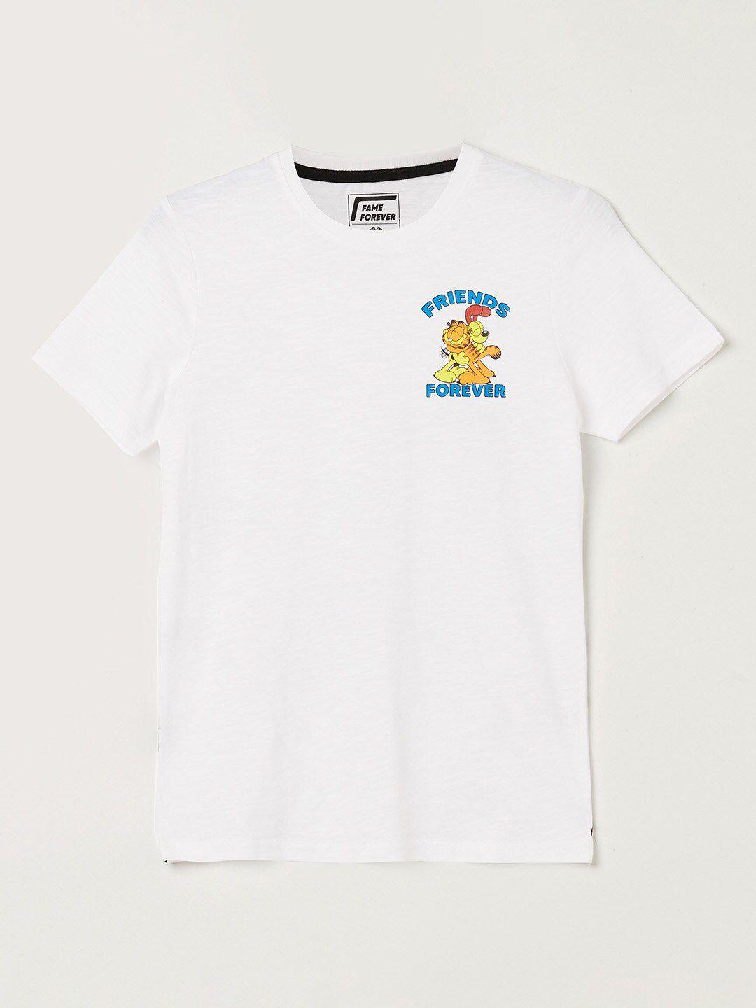 fame forever by lifestyle boys garfield printed cotton t-shirt