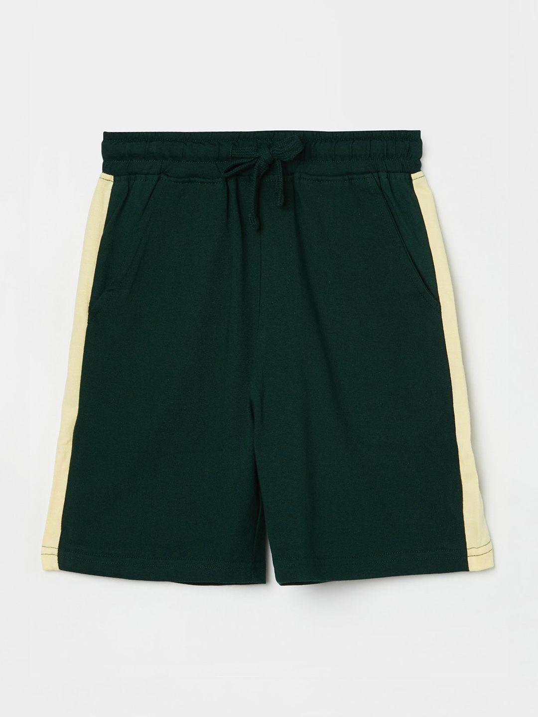 fame forever by lifestyle boys green solid shorts