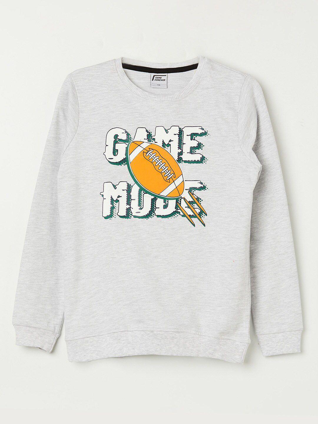 fame forever by lifestyle boys grey printed sweatshirt