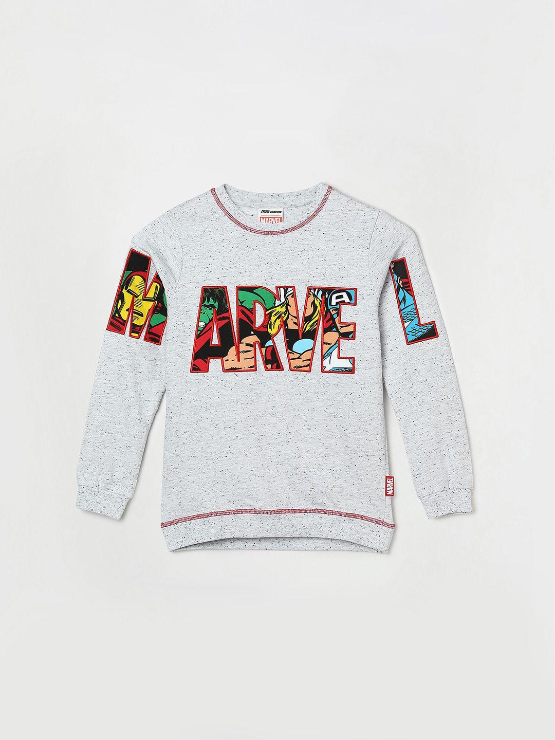 fame forever by lifestyle boys marvel printed long sleeves pullover