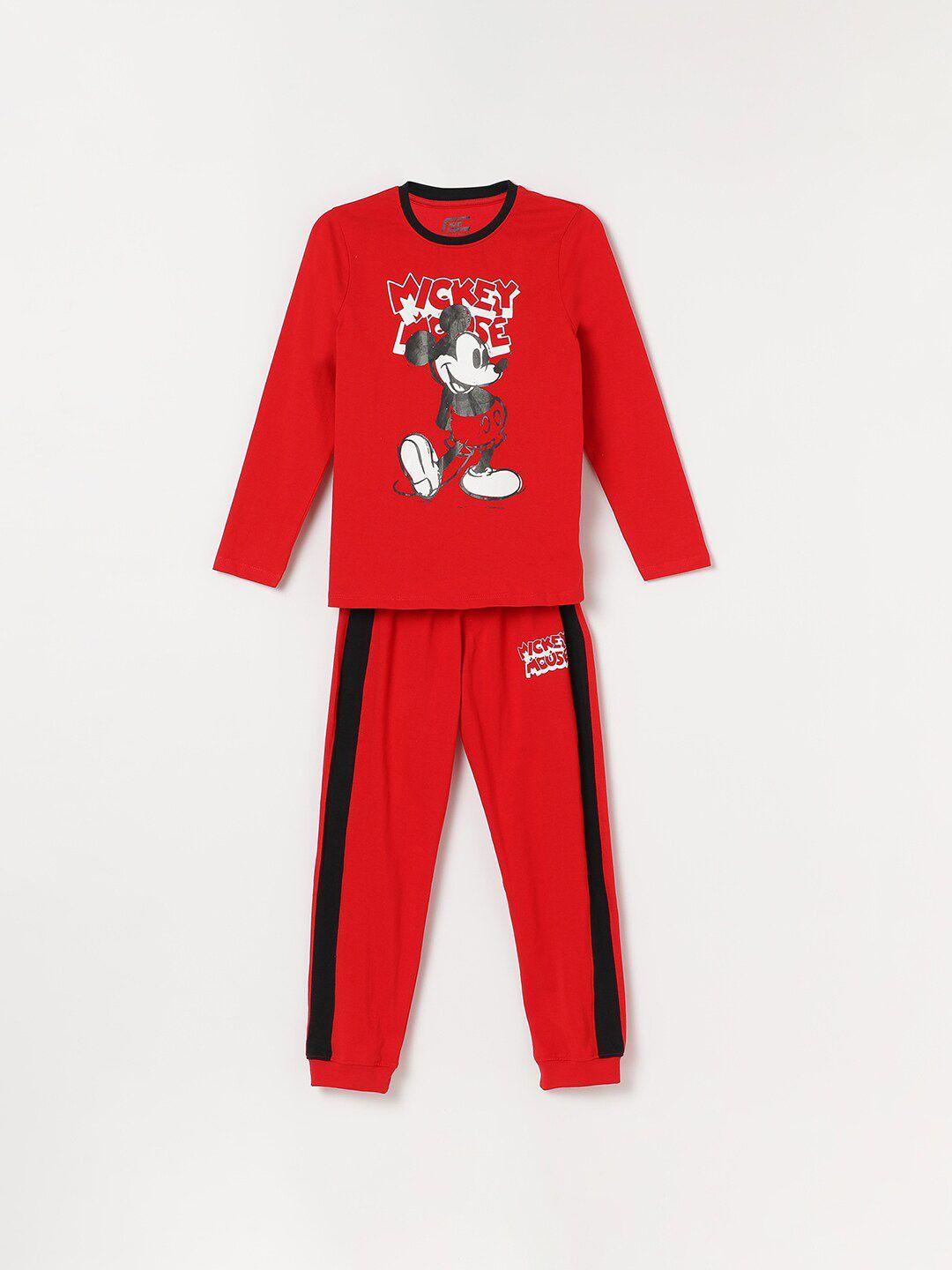 fame-forever-by-lifestyle-boys-mickey-mouse-printed-pure-cotton-t-shirt-with-joggers